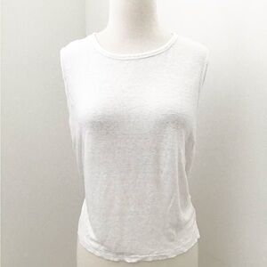 WORN ONCE J. CREW SLEEVELESS LINEN TEE